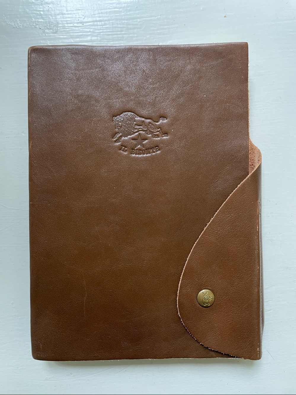 Il Bisonte Leather Journal Folio - Brown
